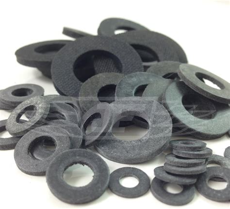 M6 Black Neoprene Rubber Washers Washers Form A Pack Of 25