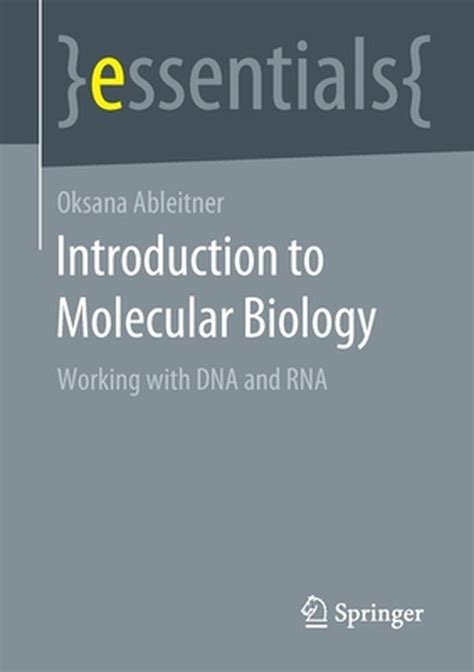 Introduction To Molecular Biology 9783658339197 Oksana Ableitner