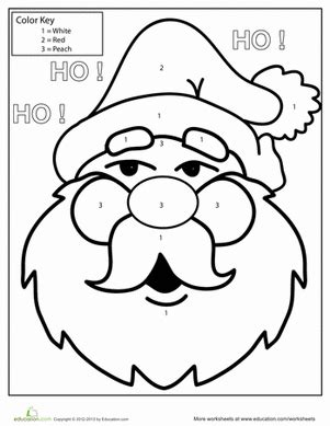 Christmas worksheet for preschool this section includes, enjoyable worksheets, free printable homework, christmas worksheets for every age.christmas worksheets ideas for preschool, kindergarten and kids.these are suitable for preschool, kindergarten and primary school. Color by Number: Santa (With images) | Christmas ...