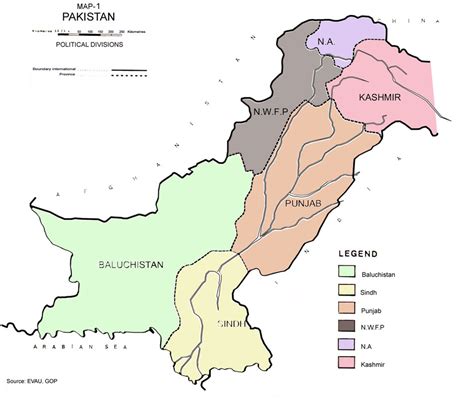 Detailed Political Map Of Pakistan Ezilon Maps