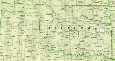 Mapa Político De Oklahoma Tamaño Completo Ex