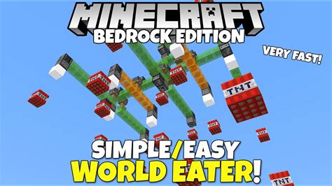 Minecraft Bedrock Easy Tnt World Eater Instant Hole Mining Machine