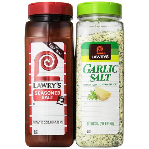 1 Lawrys Seasoned Salt And Garlic 33oz And 1 Lawrys Seasoned Salt 40