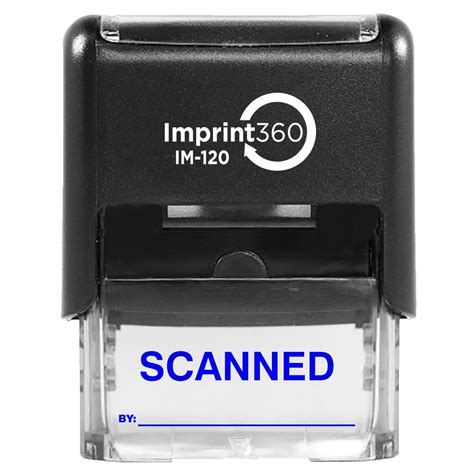 Supply360 As Imp1122b Scanned Stamp With By Line Blue Ink Heavy