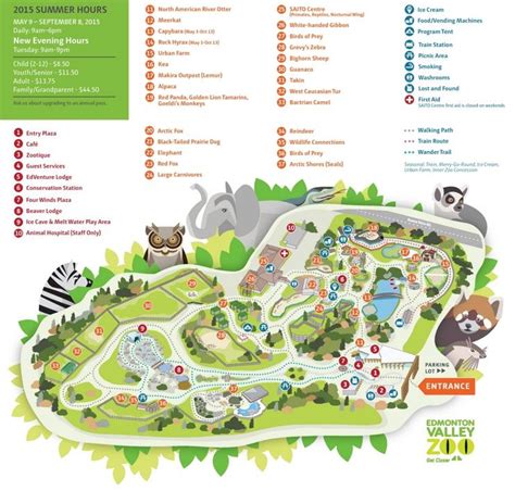 Edmonton Zoo Map Zoo Map Theme Park Map Map