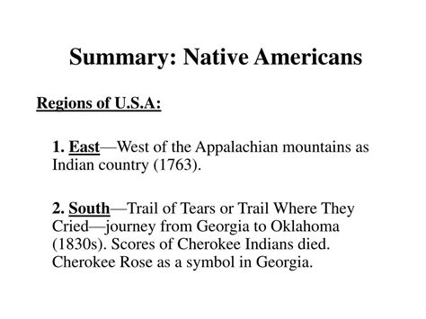 Ppt Summary Native Americans Powerpoint Presentation Free Download