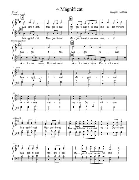 4 Magnificat Sheet Music For Vocals Solo
