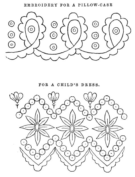 Digital Stamp Design: Free Printable Collage Sheet: 2 Antique Embroidery Pattern Victorian ...