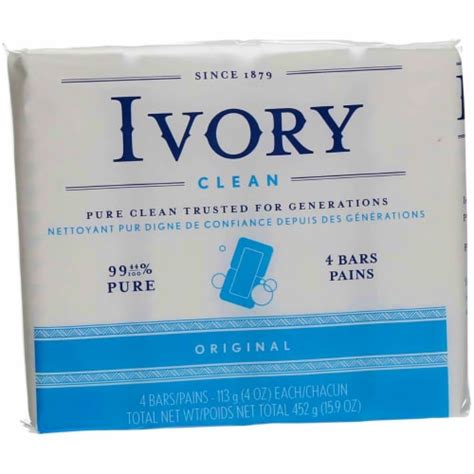 Ivory Clean Bar Soap Original 4 Oz 4 Ct 1 Dillons Food Stores