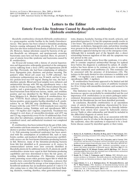 May 27, 2021 · ワクチン接種者の母乳中の抗体 3ヶ月前; (PDF) Enteric Fever-Like Syndrome Caused by Raoultella ...