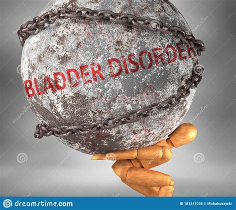 Bladder Disorder And Hardship In Life Pictured By Word Bladder
