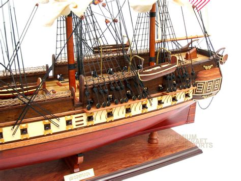 Uss Constitution Tall Ship Full Assembled 35 Wooden Model Ship