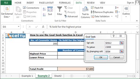 How To Use Goal Seek Function In Microsoft Excel