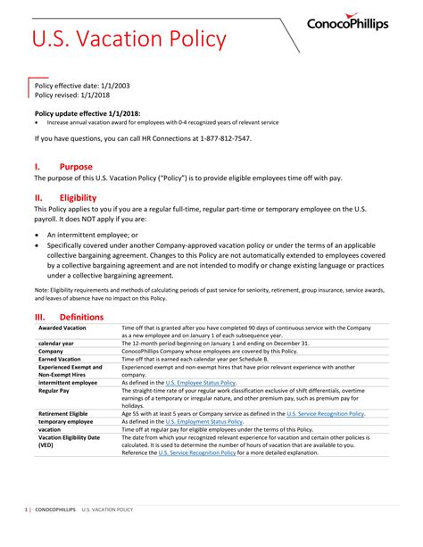 Vacation Policy 11 Examples Format Pdf Examples