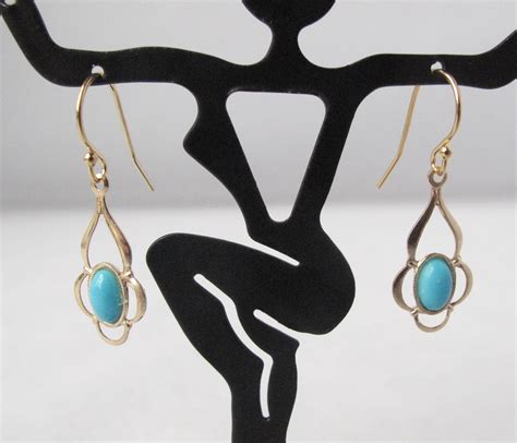 Sleeping Beauty Turquoise Earrings On Gold Filled Ear Wires By Artbylea