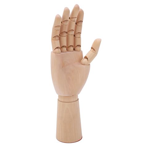 Gupbes Wooden Hand Model Flexible Fingers Posable Durable Wood Widely