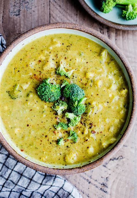 This Curried Cauliflower And Broccoli Soup Is Completely Dairy Free
