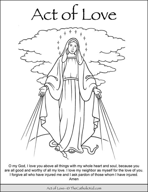 Act Of Love Prayer For Kids Coloring Page