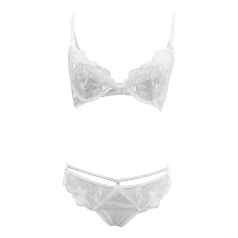 womens see through mesh bras and thong panties sets no underwire no pad floral embroidered sexy