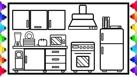 Kitchen Coloring Pages Free Printable