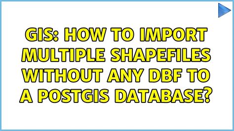 Gis How To Import Multiple Shapefiles Without Any Dbf To A Postgis