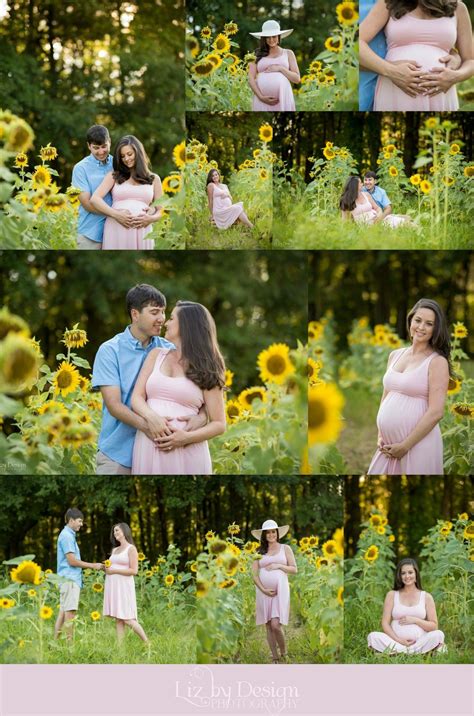 Sunflower Maternity Session Outdoor Atlanta Georgia Pretty In Pink Maternity Dress Newborn
