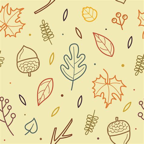 Autumn Seamless Pattern Background Vector Illustration 2959748 Vector