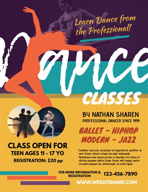 Dance Class Flyer Template Postermywall