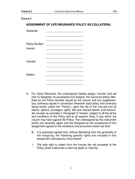 Fillable Online Blank Life Insurance Policy Form Fax Email Print