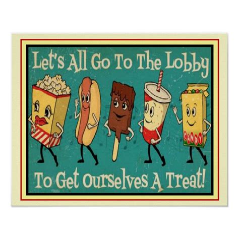 Lets All Go To The Lobby 16 X 20 Print Zazzle Vintage Metal