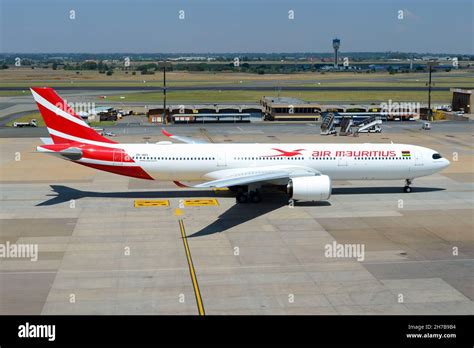 Air Mauritius Airbus A330neo Airplane Taxiing Before Departure To