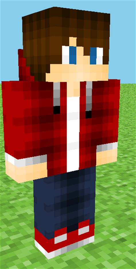Red Sweater Boy Minecraft Skin