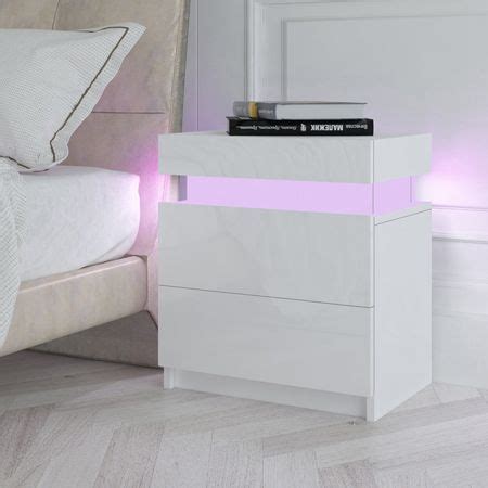 Shop at ebay.com and enjoy fast & free shipping on many items! Modern Bedside Table 2 Drawers Side Nightstand Cabinet High Gloss Bedroom Furniture - White ...
