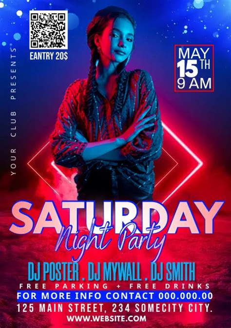 Saturday Night Party Template Postermywall