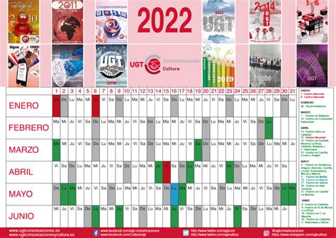 Calendario Laboral 2022 Ugt Comunicaciones
