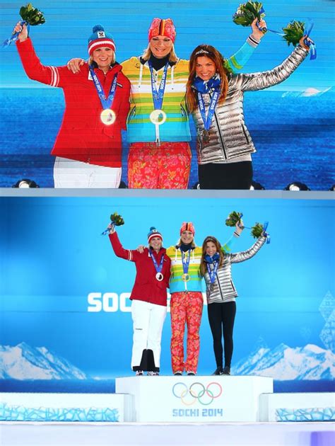 Julia Mancuso Alpine Skiing Womens Super Combined Medal Ceremony 15