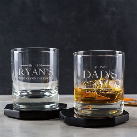 Personalised Whiskey Glass Personalised Whisky Tumbler Fathers Day Ts Engraved Whisky Glass