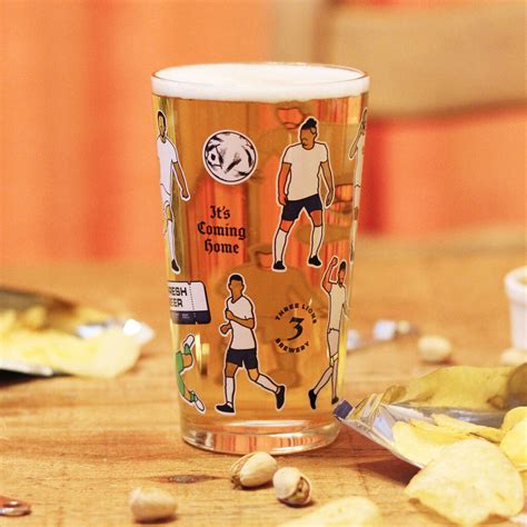England Football Pint Glass By Jack S Posters