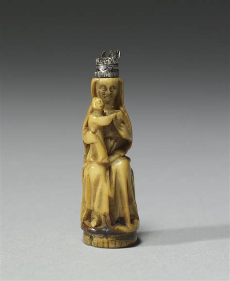 Abbess Seal In The Form Of A Madonna French ~1325 50 Ivory And