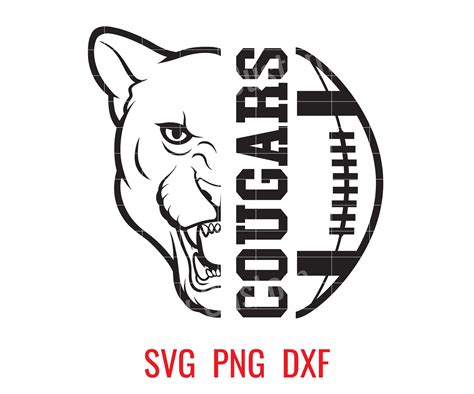 cougars football football svg cougars svg football svg etsy