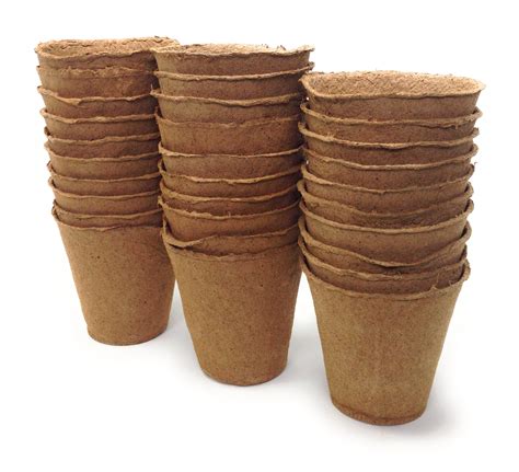 Plant Starter Peat Pots 60 Pack Of 4 Inch Pots For Your Garden