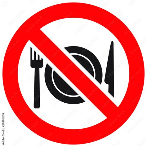 No Eating Sign