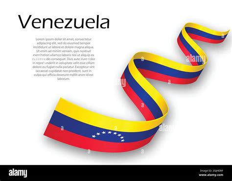 Cinta Ondeando O Banner Con Bandera De Venezuela Plantilla De Diseño De Carteles Del Día De La