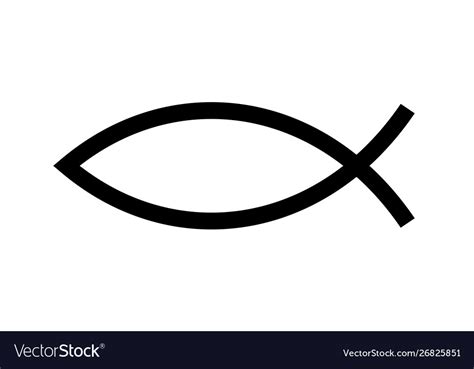 Christian Fish Symbol Jesus Fish Icon Religious Vector Image