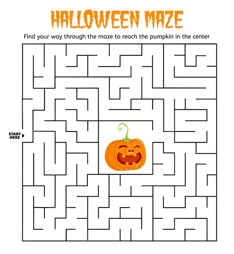 Halloween Maze Printable Printable World Holiday