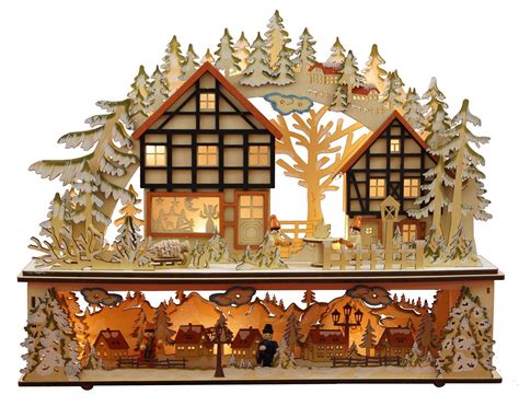 Wooden Christmas Village Scenes - Christmas Villages