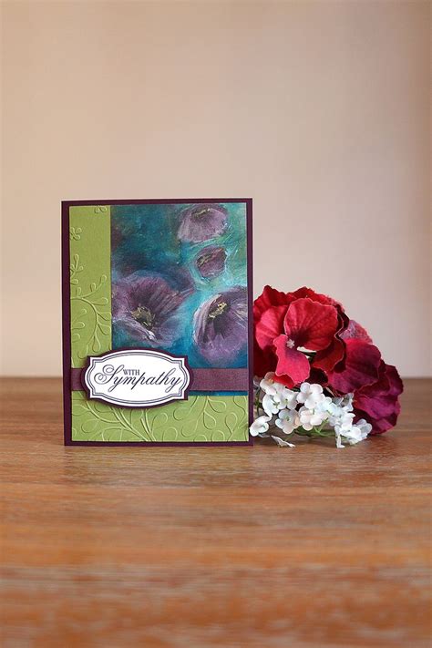 Handmade Sympathy Card With Watercolor Flowers Etsy Sympathy Cards