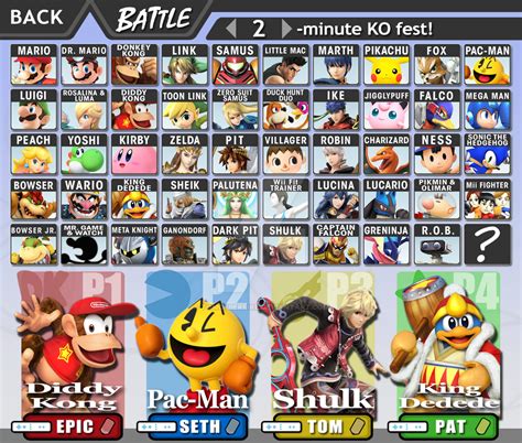 Super Smash Bros 4 Character Select By Tomcyberfire On Deviantart