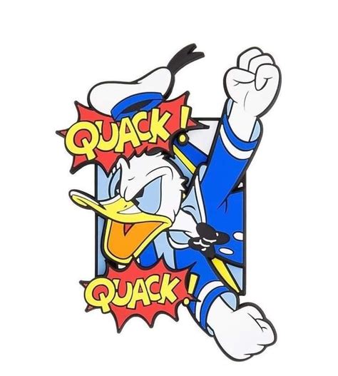 An Image Of A Cartoon Duck With The Word Quack On It
