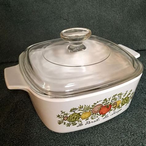 vintage spice of life pyrex corning ware 1 5 qt casserole dish w lid casserole dishes slow